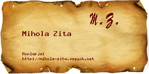 Mihola Zita névjegykártya